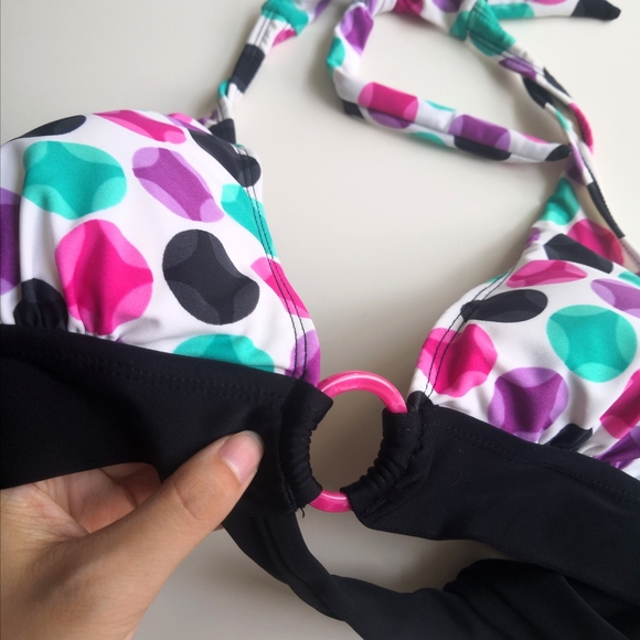 Colourful dotted bikini top - Picture 2 of 2